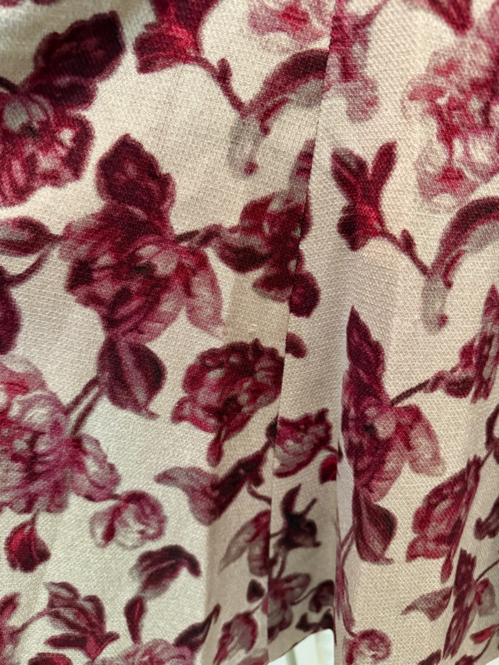 Gal Meets Glam Edith Cream Midi Dress with Berry Floral Print - Picture 7 of 9